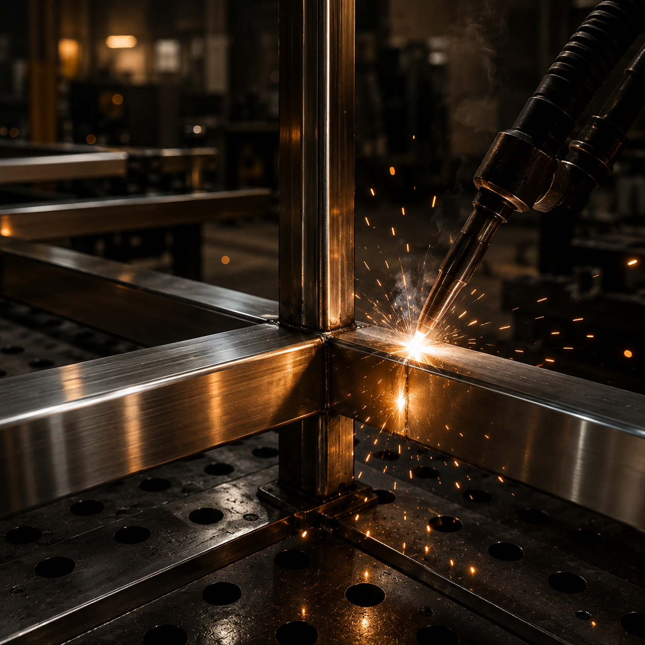 Sanra Steel Factory Craftsman welding steel